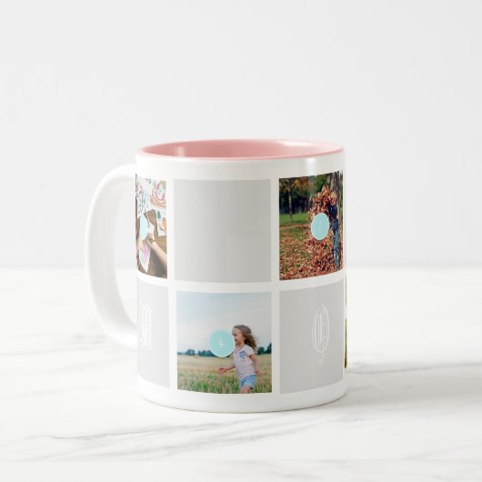 Moederdag 10 Foto's Mam Collage Mok (Voorkant links)