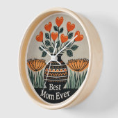 Moederdag 25 cm ronde wandklok (Hoek)
