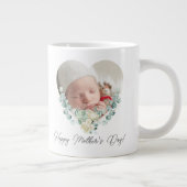 Moederdag 2 Foto Bloemenhart Extra Grote Beker (Rechts)