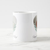 Moederdag 2 Foto Bloemhart Extra Grote Beker (Voorkant)