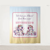 Moederdag 2e Eenhoorn-thema Wandkleed (Voorkant)