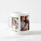 Moederdag 3 foto gepersonaliseerde koffie Mok (Voorkant links)