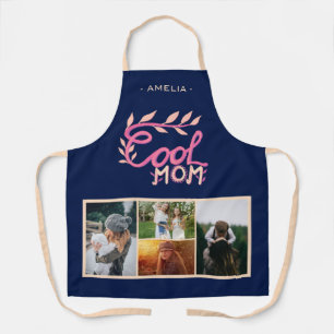 Moederdag 4 Foto Apron Cool Mam Hand Lettering Schort