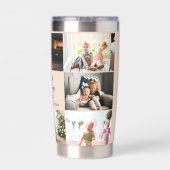 Moederdag 8 Foto's Collage Beste Mam Ooit Geïsoleerde Drinkbeker (Achterkant)