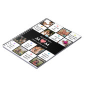 Moederdag Aangepaste fotocollage met mam-offertes Notitieboek (Linkerzijde)