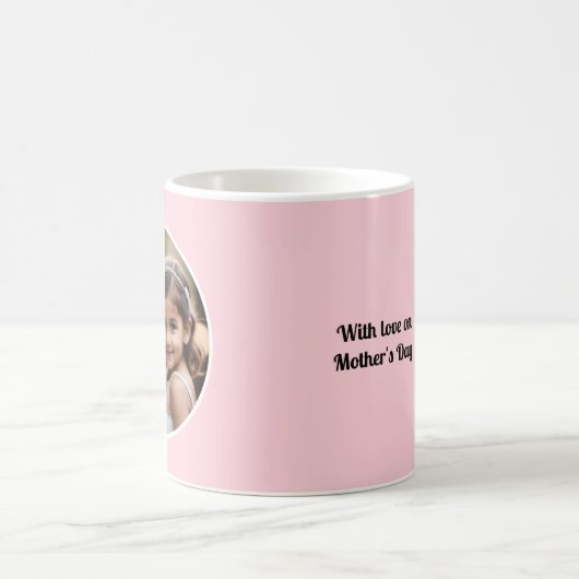 Moederdag Aangepaste woorden en foto roze Koffiemok (Center)