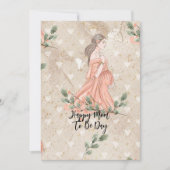 Moederdag aanstaande moeder Zonnebruin Feestdagenkaart (Voorkant)