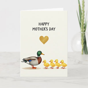 Moederdag Afbeelding met Eendjes Kaart
