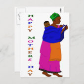 Moederdag African Briefkaart (Voorkant / Achterkant)