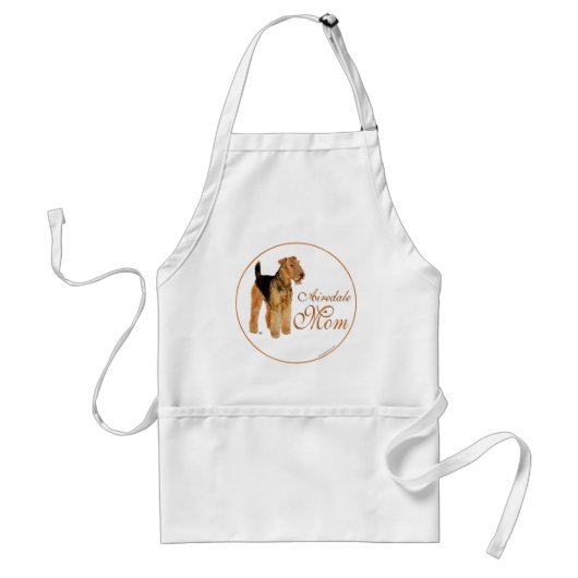 Moederdag Airedale Terrier Standaard Schort (Voorkant)