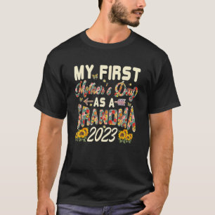 Moederdag als oma voor het eerst 2023 Bloem Nieuw T-shirt