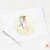 Moederdag Angel Religious Ronde Sticker (Envelop)