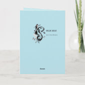 Moederdag, antiek, rozen en cichorei kaart (Achterkant)