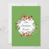 Moederdag Aquarel Rode Bloemen Brunch Kaart (Achterkant)