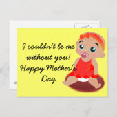 Moederdag Baby Girl Briefkaart (Voorkant / Achterkant)