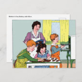 Moederdag bakken met mama briefkaart (Voorkant / Achterkant)