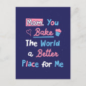 Moederdag bakken Quote Bakker Moeder Chef Briefkaart (Voorkant)