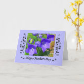 Moederdag ballonbloemen en -cirkels kaart (Gele Bloem)