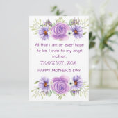 MOEDERDAG BEDANK JULLIE KAART (Staand voorkant)