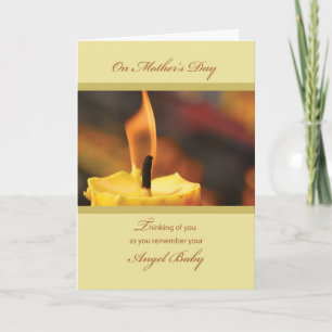 Moederdag Bereaved, Miscarco Yellow Candle Kaart