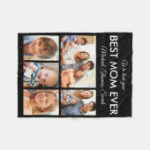 Moederdag Best mam Ever Trendy Photo Collage Fleece Deken (Voorkant (Horizontaal))