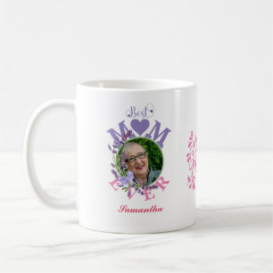 Moederdag Beste mam ooit twee foto naam wit Koffiemok