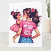 Moederdag Beste Mama2 Super Mama kaart (Voorkant)