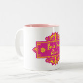 Moederdag "Beste mama ooit" Tweekleurige Koffiemok (Voorkant links)