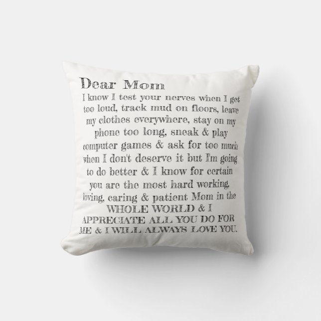 Moederdag Beste mama Typografie Letter Pillow Kussen (Voorkant)