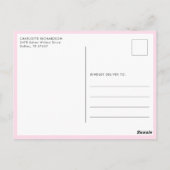 Moederdag Beste Moeder Ooit Stof Roze Aangepaste F Briefkaart (Achterkant)