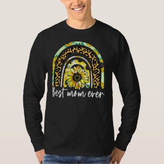 Moederdag Beste Moeder Ooit Zonnebloem Hippie Moed T-shirt