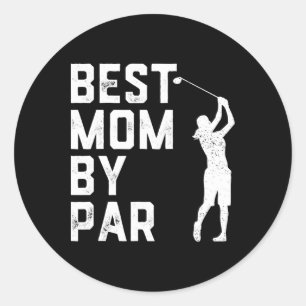 Moederdag beste moeder op Shirt Funny Golf Love Ronde Sticker