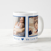 Moederdag Beste Moeder Ter Wereld Multi Foto Extra Grote Beker (Voorkant rechts)