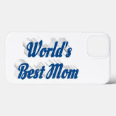Moederdag Beste moeder zee blauw tekst Case-Mate iPhone Case (Achterkant (horizontaal))