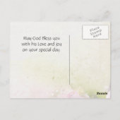 Moederdag, bijbelsalm 147:11 Roze rozen Briefkaart (Achterkant)