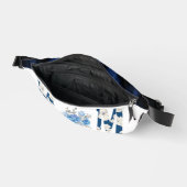 Moederdag Blauw Bloemen Mam Heuptasje (Open)