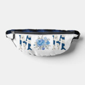 Moederdag Blauw Bloemen Mam Heuptasje (Liggend)