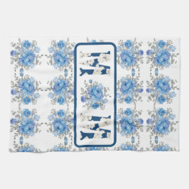 Moederdag Blauw Bloemen Mam Theedoek