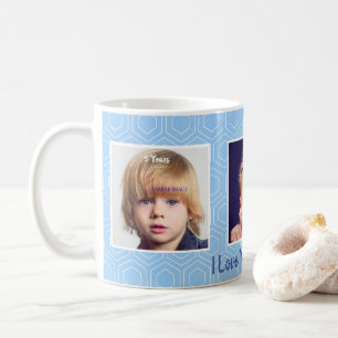 Moederdag, Blauw & Wit, Persoonlijke Foto Koffiemok