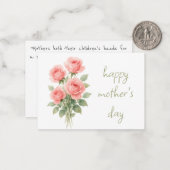Moederdag bloem notitiekaartje (Voorkant / Achterkant in situ)