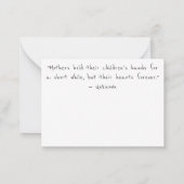 Moederdag bloem notitiekaartje (Achterkant)