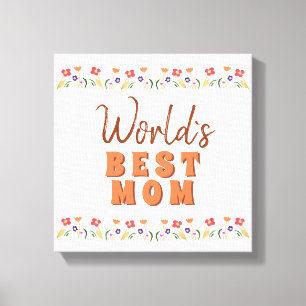 Moederdag Bloemen Bloemstuk Moeders Beste Moeder Canvas Afdruk