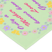 Moederdag Bloemen en Vlinders Korte Tafelloper (Hoek)