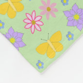 Moederdag Bloemen en Vlinders Patterned Fleece Deken (Hoek)