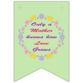 Moederdag Bloemen en Vlinders Patterned Vlaggetjes (Eerste vlag)