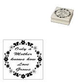 Moederdag Bloemen en Vlinders Rubberstempel (Gestempeld)