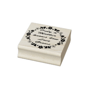 Moederdag Bloemen en Vlinders Rubberstempel