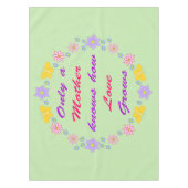 Moederdag Bloemen en Vlinders Tafelkleed (Voorkant)