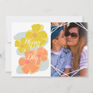 Moederdag Bloemen Frame Foto Vakantiekaart Feestdagenkaart