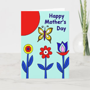 Moederdag Bloemen Kunstkaart Kaart